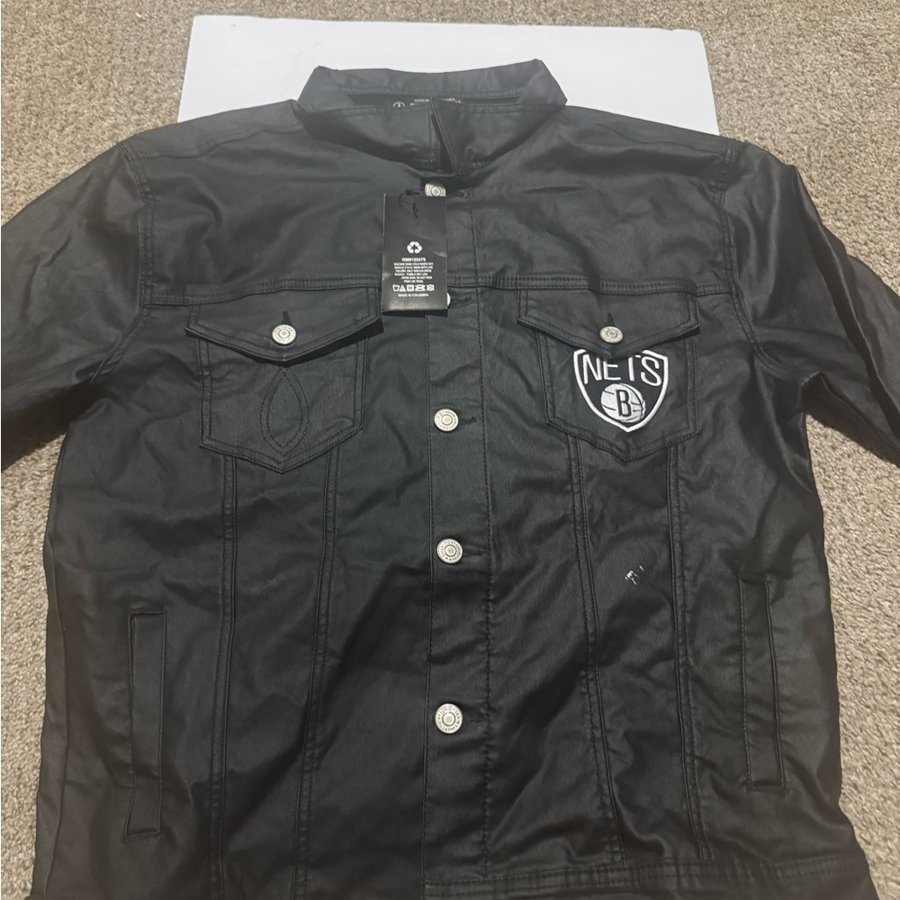 Brooklyn Nets Black Denim Jacket